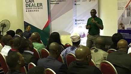 *Dara, CEO of Cheki.com.ng sensitizing participants at the Dealer Conference.